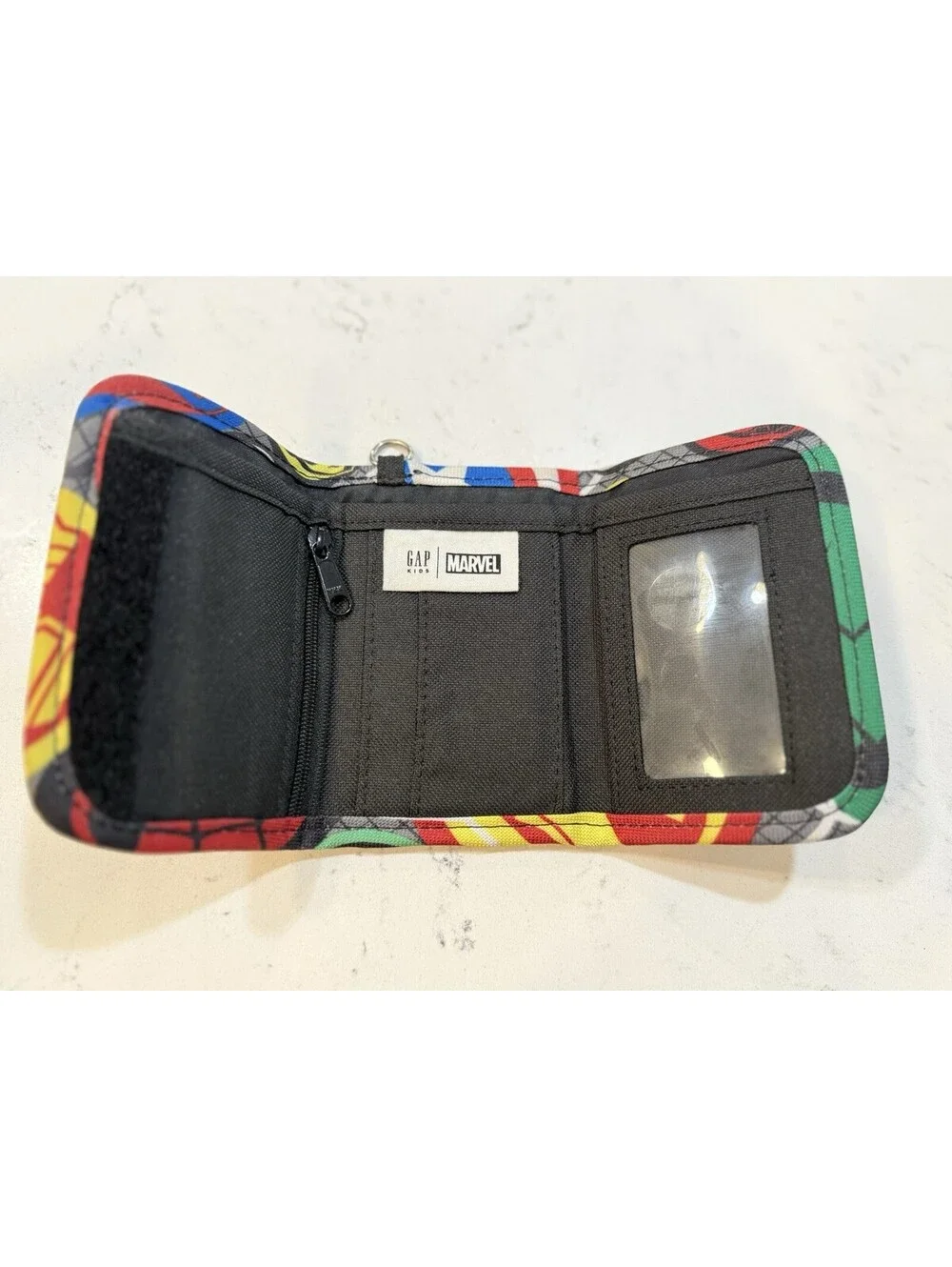 Marvel Gap Kids Boys Men Tri Fold Wallet Reclosable Fasteners